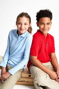 img 1 attached to 👕 Premium French Toast Boys' Pique Polo Shirts: 2-Pack Short Sleeve Collection