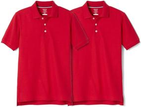 img 4 attached to 👕 Premium French Toast Boys' Pique Polo Shirts: 2-Pack Short Sleeve Collection