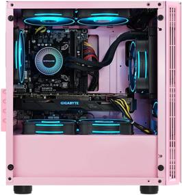 img 1 attached to 🎮 SZD OMG Mini Tower PC Gaming Case: Tempered Glass, USB 3.0, Water-Cooling Ready (Pink)
