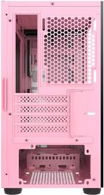 img 2 attached to 🎮 SZD OMG Mini Tower PC Gaming Case: Tempered Glass, USB 3.0, Water-Cooling Ready (Pink)
