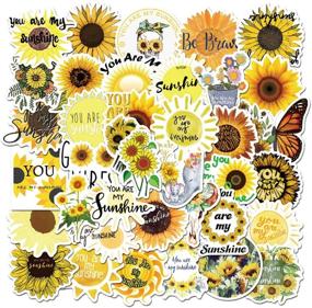 img 4 attached to 🌻 50-Pack Sunflower Stickers: Cute, Waterproof, Aesthetic, Extra Durable Vinyl - Ideal for Teens, Girls, Laptop, Hydro Flask, Phone, Skateboard, and Travel