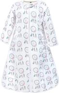 👶 hudson baby long sleeve muslin sleeping bag: unisex wearable blanket & sleep sack logo