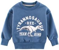 🦖 adorable toddler dinosaur sweatshirts: boys' crewneck pullover clothing logo