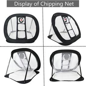 img 3 attached to 🏌️ FINGER TEN Golf Chipping Net with Mat & Foam Balls Pack - Indoor/Outdoor Practice Hitting Nets, Pop Up Target for Accuracy Swing - 12''×24'' Portable Set for Men, Women, Kids