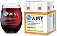 💊 pharmacist gifts: unbreakable tritan plastic stemless wine glass (prescription) - dishwasher safe, 16 oz logo