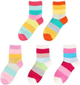 img 3 attached to Cotton Socks for Baby, Toddler, Little and Big Girls and Boys by SUNBVE