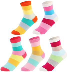 img 4 attached to Cotton Socks for Baby, Toddler, Little and Big Girls and Boys by SUNBVE