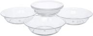 🌼 royal imports clear acrylic plant saucer drip trays - 8 inch - low pie plate design - floral flower dish - wedding, party, home and holiday decor - 6 pack logo