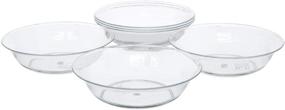 img 4 attached to 🌼 Royal Imports Clear Acrylic Plant Saucer Drip Trays - 8 Inch - Low Pie Plate Design - Floral Flower Dish - Wedding, Party, Home and Holiday Decor - 6 Pack