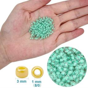 img 2 attached to 📿 EuTengHao Glass Seed Beads Kit - 9000pcs Small Craft Beads for DIY Bracelet Necklaces, 15 Colors - Crafting Jewelry Making Supplies with Crystal String