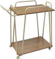 🛒 stylish and versatile: discover the silverwood emory 2-tier hairpin bar cart, perfectly sized at 17.5" l x 30" w x 30.5" h логотип