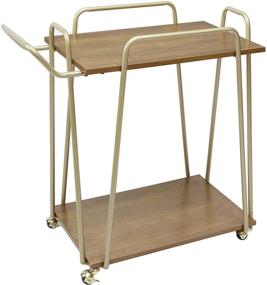 img 4 attached to 🛒 Stylish and Versatile: Discover the Silverwood Emory 2-Tier Hairpin Bar Cart, Perfectly Sized at 17.5" L x 30" W x 30.5" H