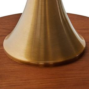 img 1 attached to 🌟 Rivet Mid-Century Modern Curved Brass Table Desk Lamp - 14.3 x 21.7 Inches, Brass and Walnut