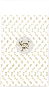 img 1 attached to 🍪 250 Pack Gold Polka Dot Cookie Bags with Thank You Stickers: Perfect Party Favors (4x6 In)