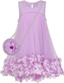 img 4 attached to Girls Dress Handbag Purple Princess: Stylish Clothing for Little Girls