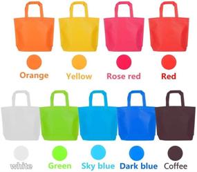 img 3 attached to 🎉 Colorful Party Tote Bags: 36 Pcs Non Woven Gift Favor Bags – 10x13 Inch with Handles, 9 Vibrant Colors