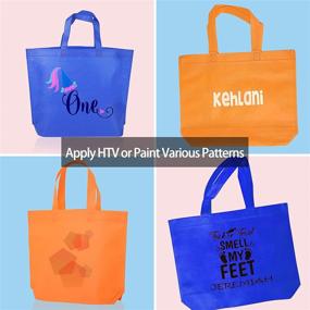 img 1 attached to 🎉 Colorful Party Tote Bags: 36 Pcs Non Woven Gift Favor Bags – 10x13 Inch with Handles, 9 Vibrant Colors