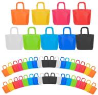 🎉 colorful party tote bags: 36 pcs non woven gift favor bags – 10x13 inch with handles, 9 vibrant colors logo