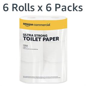 img 3 attached to 🧻 AmazonCommercial Ultra Strong 2-слойная белая туалетная бумага - безопасная для септика, сертифицированная по FSC, 286 листов на рулоне - упаковка из 36 рулонов