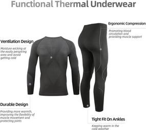 img 1 attached to Thermal Underwear Johns Layer Weather Sports & Fitness