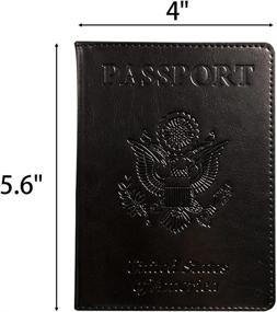 img 1 attached to 🛡️ Enhanced Protection: EachEver Leather Passport Vaccine Wallet