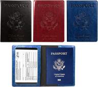 🛡️ enhanced protection: eachever leather passport vaccine wallet logo