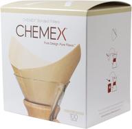 chemex bonded filter - natural square - 100 ct - exclusive packaging: enhancing your coffee brewing experience logo