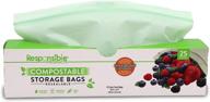 🌱 25 pack of home compostable gallon zip bags: resealable, extra strength biodegradable bags, made from plant-based materials, freezer-safe logo