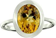 💍 кольцо rb gems из стерлингового серебра 925: натуральный драгоценный камень овальной формы 10x8 мм, покрытие родием, оправка в крабовом зубце - изысканное качество и стиль! логотип