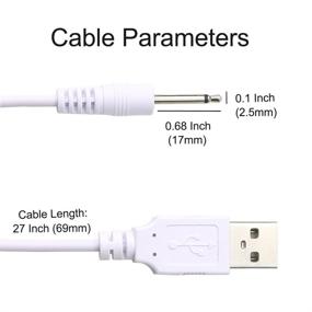 img 3 attached to 🔌 Efficient USB Adapter Cord: 2.5mm Replacement DC Charging Cable for Rechargeable Devices