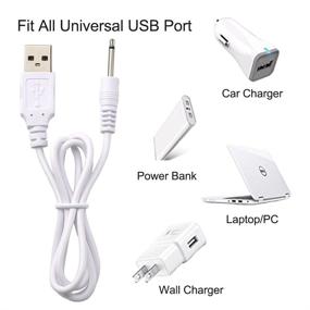 img 2 attached to 🔌 Efficient USB Adapter Cord: 2.5mm Replacement DC Charging Cable for Rechargeable Devices