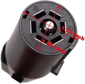 img 3 attached to 🔌 Enhanced Connectivity: Introducing the NEW SUN 7 Way Round RV Blade Trailer Connector Adapter Plug