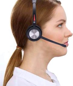 img 2 attached to 🎧 Superior MKJ Wireless Headset with Microphone: Clear Office Phone Conference Calls & Noise Cancelling for VoIP, Skype, Microsoft Teams & More