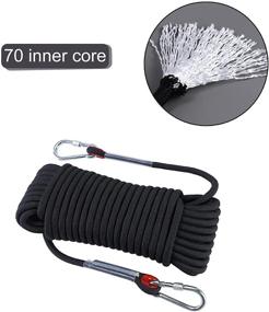 img 3 attached to 🧗 XMSKY 12mm Static Rock Climbing Rope - Durable Outdoor Hiking Rope, 1/2 inch Diameter, 65 feet Length