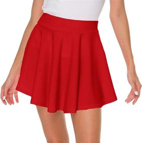 img 2 attached to 👗 Solid Flared Casual Mini Pleated Skater Skirt by Sinono - Stretchy & Stylish