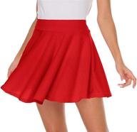 👗 solid flared casual mini pleated skater skirt by sinono - stretchy & stylish logo