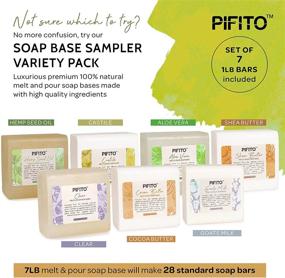 img 3 attached to 🧼 Pifito Melt and Pour Soap Base Sampler (7 lbs) │ Assorted 7 Bases (1lb ea) │ Premium Soap Making Supplies with Hemp Seed Oil, Aloe Vera, Goats Milk, and more!