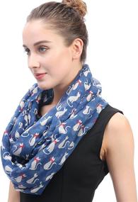 img 3 attached to Lina Lily Womens Infinity Lightweight Women's Accessories and Scarves & Wraps
