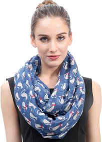 img 4 attached to Lina Lily Womens Infinity Lightweight Women's Accessories and Scarves & Wraps