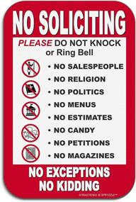 img 4 attached to 🚫 Soliciting Exceptions for Home: No Soliciting Sign