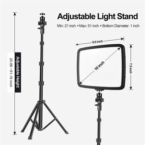 img 3 attached to 📷 Emart Dimmable Bi-color LED Panel Lights for Photography Studio Video Lighting, 304 LED, 3200K-5600K, CRI 95+, with LCD Display/Stand, Ultra-thin and Portable for Portrait and YouTube Shooting (2 Packs)