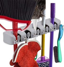 img 4 attached to Broom Holder: versatile organizer for multiple purposes, optimized for better positioning