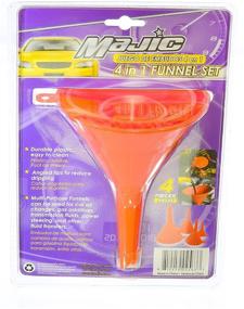 img 2 attached to 🚗 Convenient 4-Piece Plastic Funnel Set: Perfect for Car Oil, Gas, and Fluids