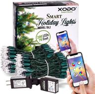 xodo dl1 35ft rgb string lights 100led, wifi-enabled for indoor/outdoor use, app-controlled, endless color options for christmas tree or home décor, alexa, google home, siri compatible (35ft) logo