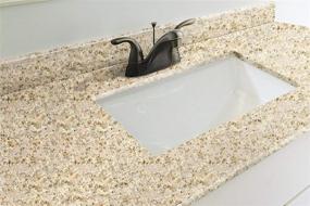 img 3 attached to 💎 Design House 563155 Granite Vanity Top: Stylish Golden Sand with Ceramic Rectangular White Bowl, 4-in Centerset