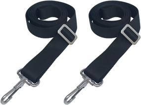 img 4 attached to 🚤 Premium Vtete Adjustable Boat Top Straps with Loops and Snap Hook - Durable 28"~60" Stainless Steel Awning Hardware for Boats