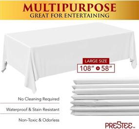 img 2 attached to White Premium Plastic Tablecloth Tablecloths