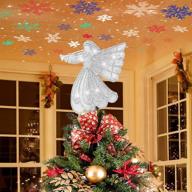 christmas rotating snowflake projector decorations seasonal decor and tree toppers logo