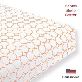 img 3 attached to 🛏️ SwaddleDesigns Fitted Crib Sheet/Toddler Sheet: Softest Cotton Flannel for Better Baby Sleep, Made in USA, Orange Mod Circles