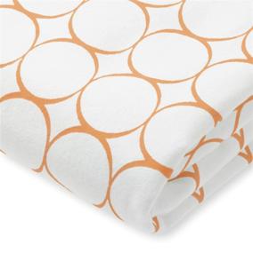 img 2 attached to 🛏️ SwaddleDesigns Fitted Crib Sheet/Toddler Sheet: Softest Cotton Flannel for Better Baby Sleep, Made in USA, Orange Mod Circles